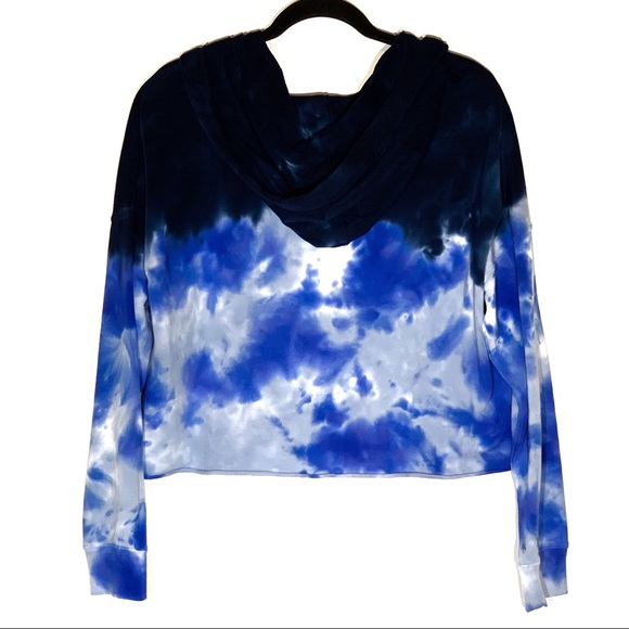 NEW CALVIN KLEIN BLUE TIE-DYE HOODIE - Picture 4 of 6